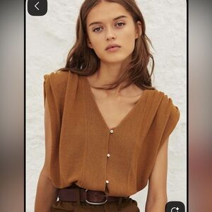 ba&sh V-Neck Sweater Blouse